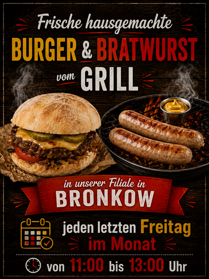 Burger/Bratwurst vom Grill